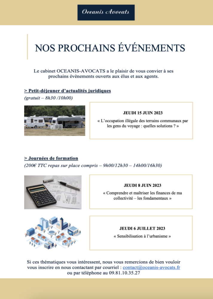 Nos prochains évènements